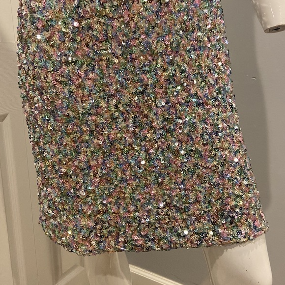 NWOT Ieena for Mac Duggal sequin shift dress - Picture 5 of 10